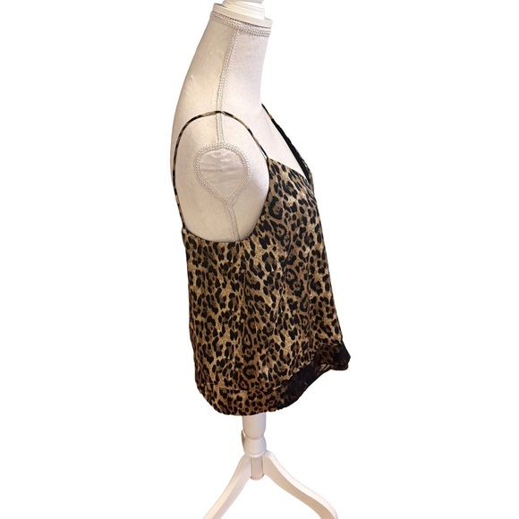 ZARA Basic Satin Leopard Print Layered Camisole Medium - Picture 4 of 12